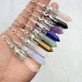 Wholesale Reiki Amethyst Pendulum Necklace Crystal Pendants Rose Quartz Pendulum for Healing