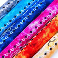 22*22 Inch Tie-dye Custom Hip Hop Cycling Handkerchiefs Polyester Paisley Bandana Square Scarf Headwear