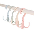 Wholesale Rotatable 4 Claw Hook Coat Hat Bag Fold Hook Clothes Hanger Scarf Wardrobe Storage Rack Plastic Hook