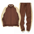 Winter Sportswear Casual Jacket and Pants Set Men 2 Piece Set Color Block Men's Outdoor Tracksuits