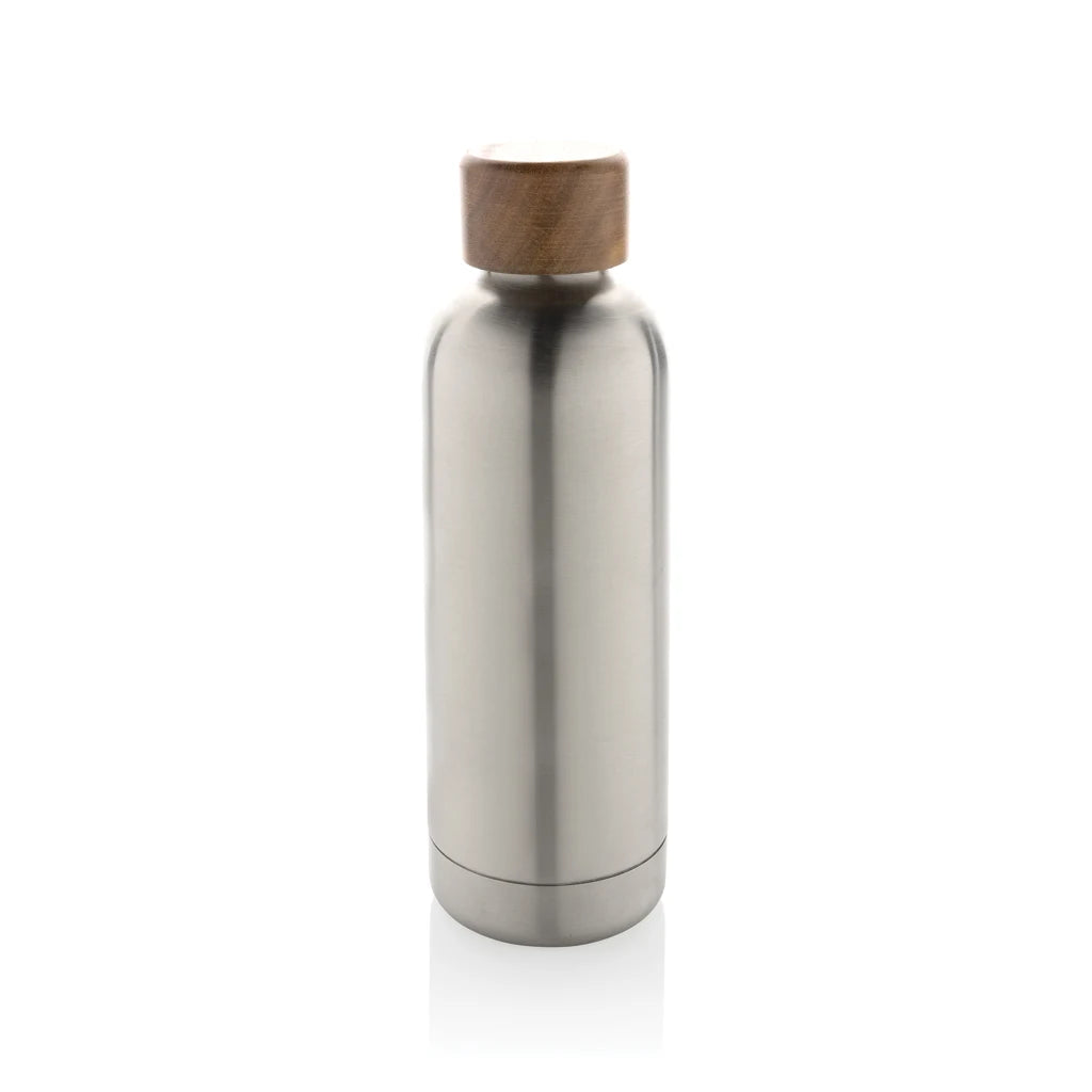 Stainless Steel Promotional Drinkware Bottle Recycled Wood Eco-Friendly Unique Marketing Tool