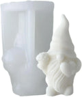 3D Gnomes Silicone Candle Cute Sculpture Casting Mold Handmade Resin Mould Valentine's Gifts for Candle Making Crafts Soap