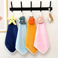 Wholesale Coral Velvet Small square  Cleaning Cloth Microfiber Good Water Absorption Cartoon Pattern Kitchen Dish Hand Towel