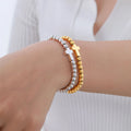 Fenyi Wholesale Jewelry Hot Selling Fashionable Simple Non-fading Stainless Steel Cross Steel Bead Bracelet for Women
