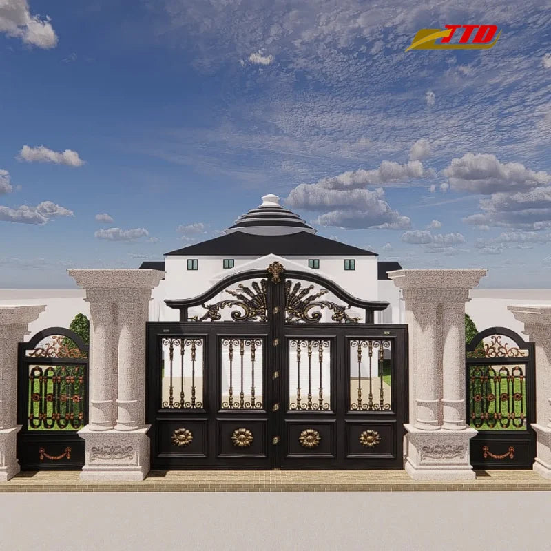 Modern Iron Main Entrance Gate Designs 6 Feet Height Elevate Curb Appeal House Gate Elegance Boundary Wall Security Aesthetics