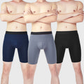 Men's Cotton Briefs Sport Custom Brand Gray Black Lightweight Long Leg Men's Boxer Briefs Under Wears for Mens