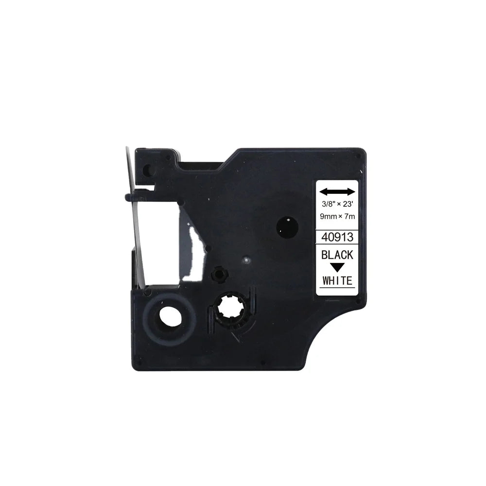 Tatrix 9mm Black on White Compatible Label Tape Cartridge 40913 for DYMO LabelManager PNP/150/160/210D/280/350