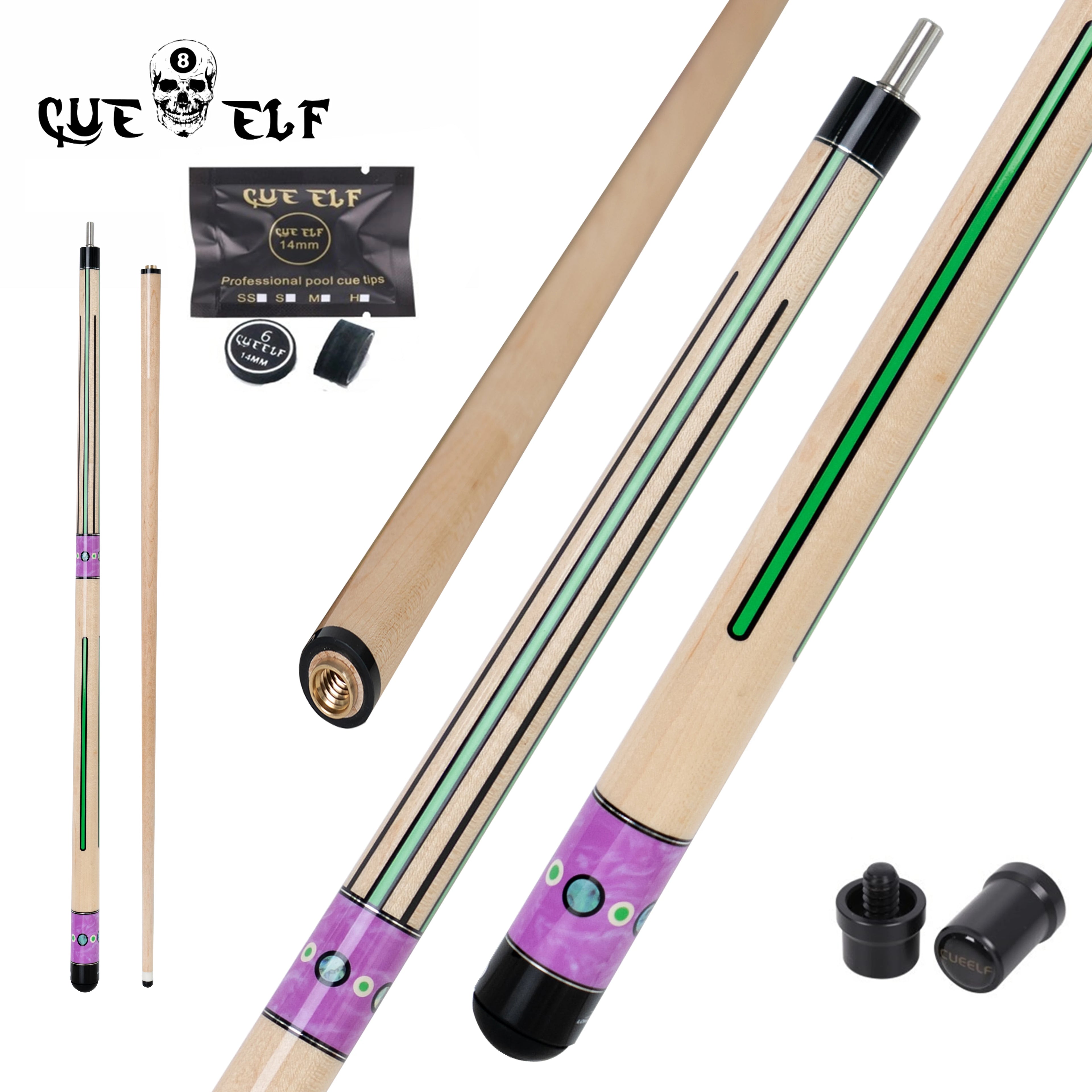 CUEELF New Arrival Carom Billiard Cue Stick 12mm Tip Professional VP2 Joint Carom Cues Taco 142cm Maple Shaft