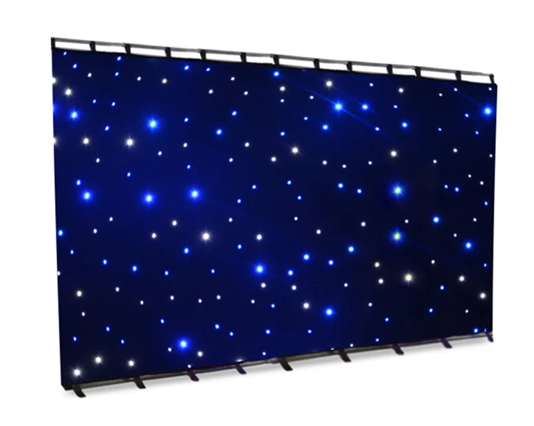 Professional LED Star Twinkle Curtain Simple Christmas Design Textile Curtain for Wedding Parties