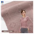 YX1324 175g 78 Nylon 22 Spandex Luxury Fashion Jacquard T Shirts Fabric China Wholesale Stretch Jacquard Knit Fabric for Yoga