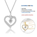 D664 Luxury 925 Sterling Silver Zirconia Mothers Day Fine Jewelry Heart Pendant Necklace for Women Gifts Mother