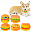 Sound Making Realistic Hamburger Burger Puppy Pet Dog Training Cheeseburger Toys Squeak Chew Toy