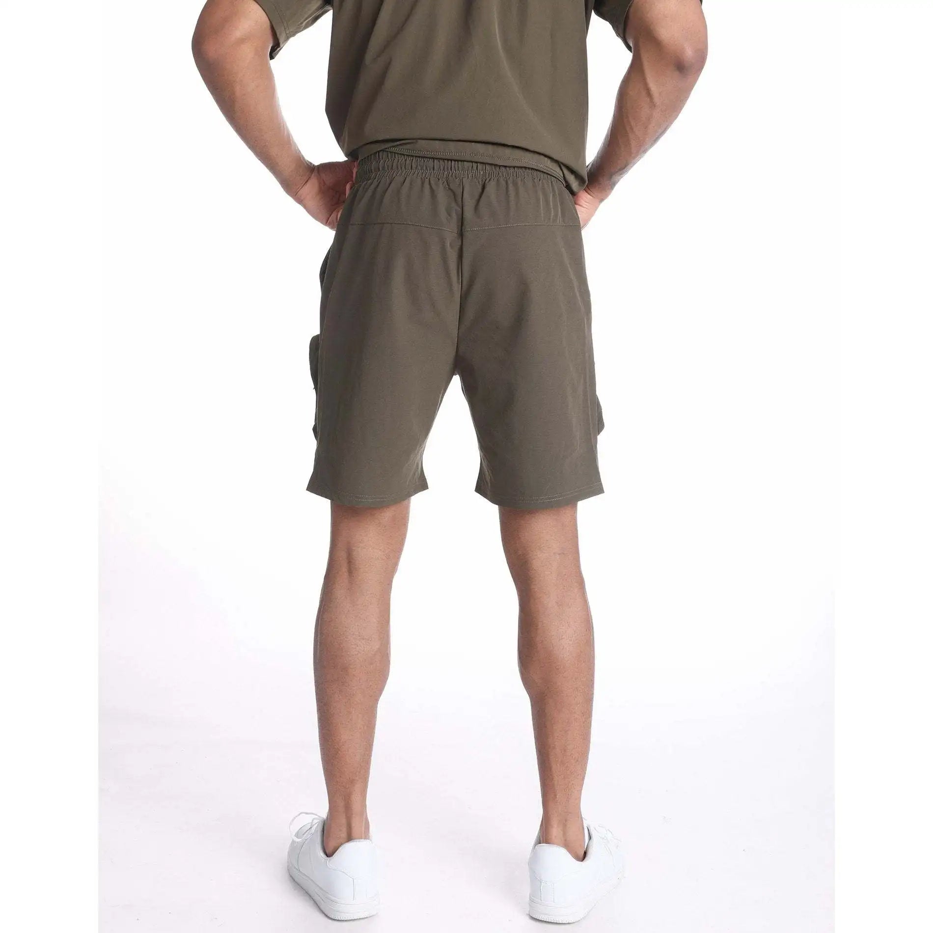 Men's Imperio Shop Solid Casual Bermuda Cargo Shorts Size S with Zipper Pocket in Negro Made in China Model Imp1311