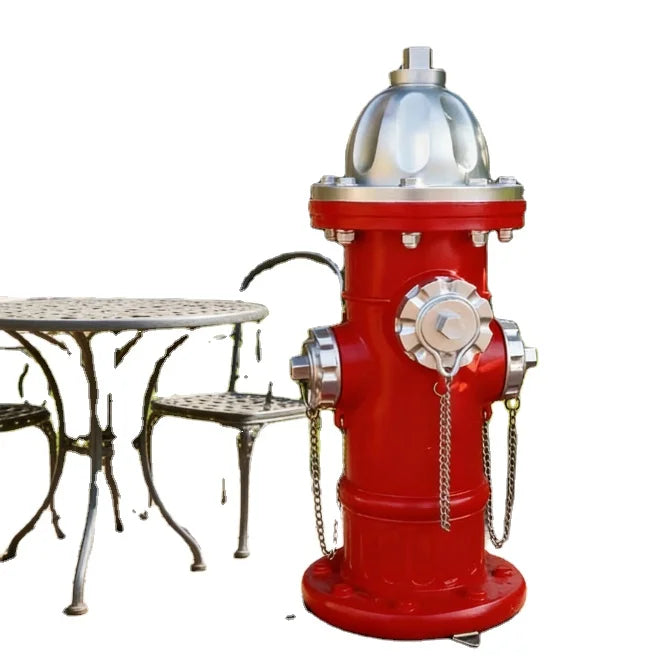 Decorative Fire Hydrant Resin Statue Large Red Fire Hydrant Figurine for Garden Decor