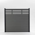 Fentech DIY WPC Fence Panels & Gate Kit Aluminum-Framed Wood Plastic Composite for Outdoor Gardens