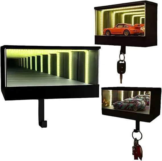 3d Printed Wall-mounted Car Infinity Mirror Garage Key Holder Garage Home Decor Wall Key Keychain Holder for Wall
