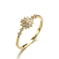 Low MOQ Wholesale Snowflake Ring Winter Jewelry Women 925 Sterling Silver