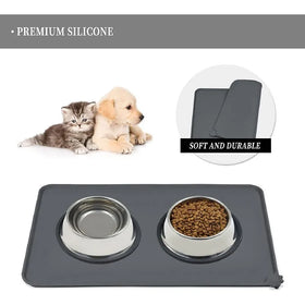 Large Size Portable Easy Clean Moisture-proof Plastic Waterproof Non-Slip Eco-Friendly Food-Grade Pet Mat Placemat for Cats Dogs