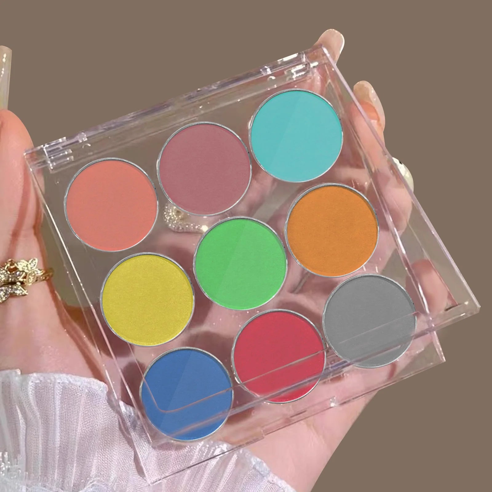 2024 New Gradient 9 Color Nail Accessories Acrylic Magic Powder Transparent Fairy Pearl Nail Powder Box Sets Glitter Powder