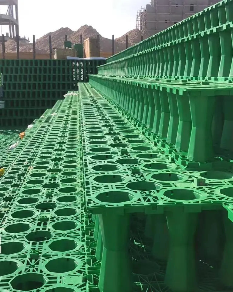 Modular Ground Rainwater Collection System for Efficient Drainage