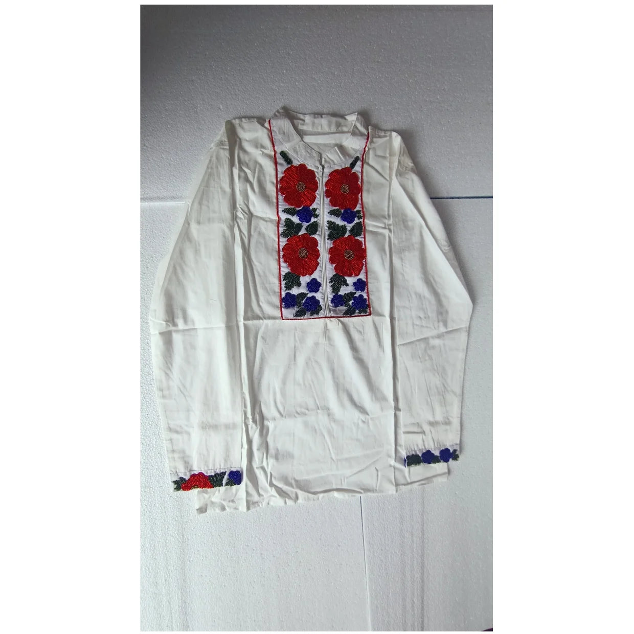 Custom Made Full Sleeve Cotton Kurta Summer Elegant Ethnic Wear Women Hand-Beaded Detail Quick Dry Sun Protection Parties