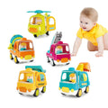 Goodway Toddler Truck Trailers Engineering Diecast Model Construction Friction Car Plastic Toys Light Music 1:64 Scale Button