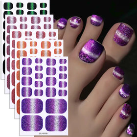 Hot Sales Long Lasting Non-toxic Environmentally Friendly Toe Nail Polish Strips Exquisite Nail Wraps Stickers
