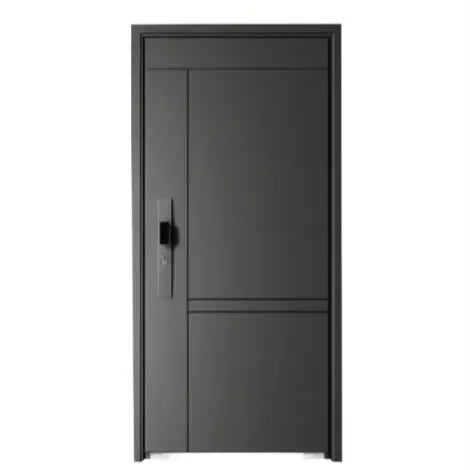 Customized Modern Style Bulletproof Security Steel Door with Anti-Saw Locks and Biometric System for Luxury Villas