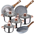 SAN IGNACIO Premium Nona 8-piece stainless steel cookware set with frying pans (22/24/26 cm) SAN IGNACIO Daimiel in forged