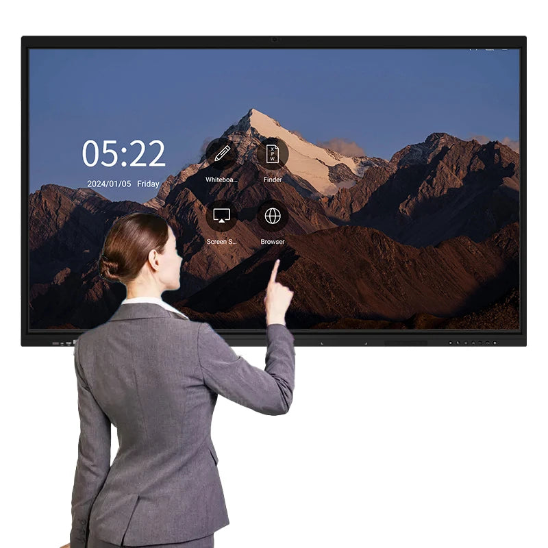 65 Inch Custom Electronic Interactive Whiteboard with 4K Resolution 20 Touch Points Android/Windows OS-OEM Service Manufacturer