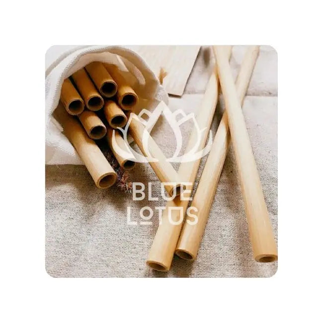 BEST OPTION Bulk Bamboo Drinking Straws for Juice Smoothies Coffee Shops and Bars