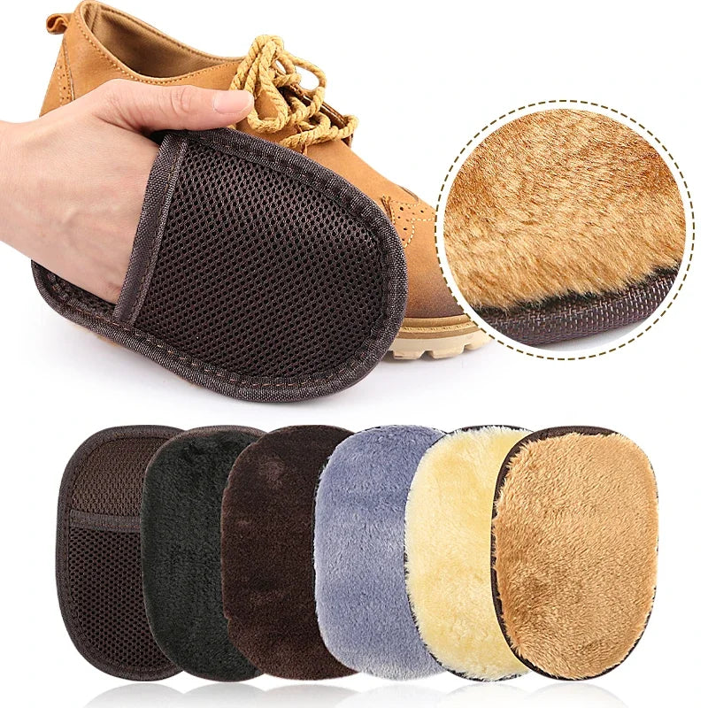 High-Quality Leather Cleaning Gloves with Soft Imitation Lamb Plush for Shoe Polishing Car Interior Care and Dust Removal