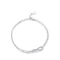 SL1678 925 Sterling Silver Beautiful Romantic Infinite Bracelet Adjustable Chain Link for Women Wedding Engagement Jewelry MegaBDM