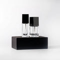 Hot Sale Luxury Clear Empty 25ml 35ml Glass Body Rectangle Serum Lotion Pump-Infused Glass Bottles