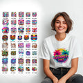 New Love Heart Custom Dtf Transfer Printed Valentine's Day Design Summer Coffee Iron on Press Heat Transfer Sticker for T-shirt