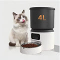 Wholesale Large Capacity 4L Eco-Friendly Automatic Smart Plastic Stainless Steel Pet Feeder for Cats Dogs Bowls Charge WiFi App