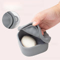 LifeTop Square Silicone Soap Case Travel Soap ContainerTravel Soap Soap Holder Shampoo Bar Case for Camp Gym Shower Travel