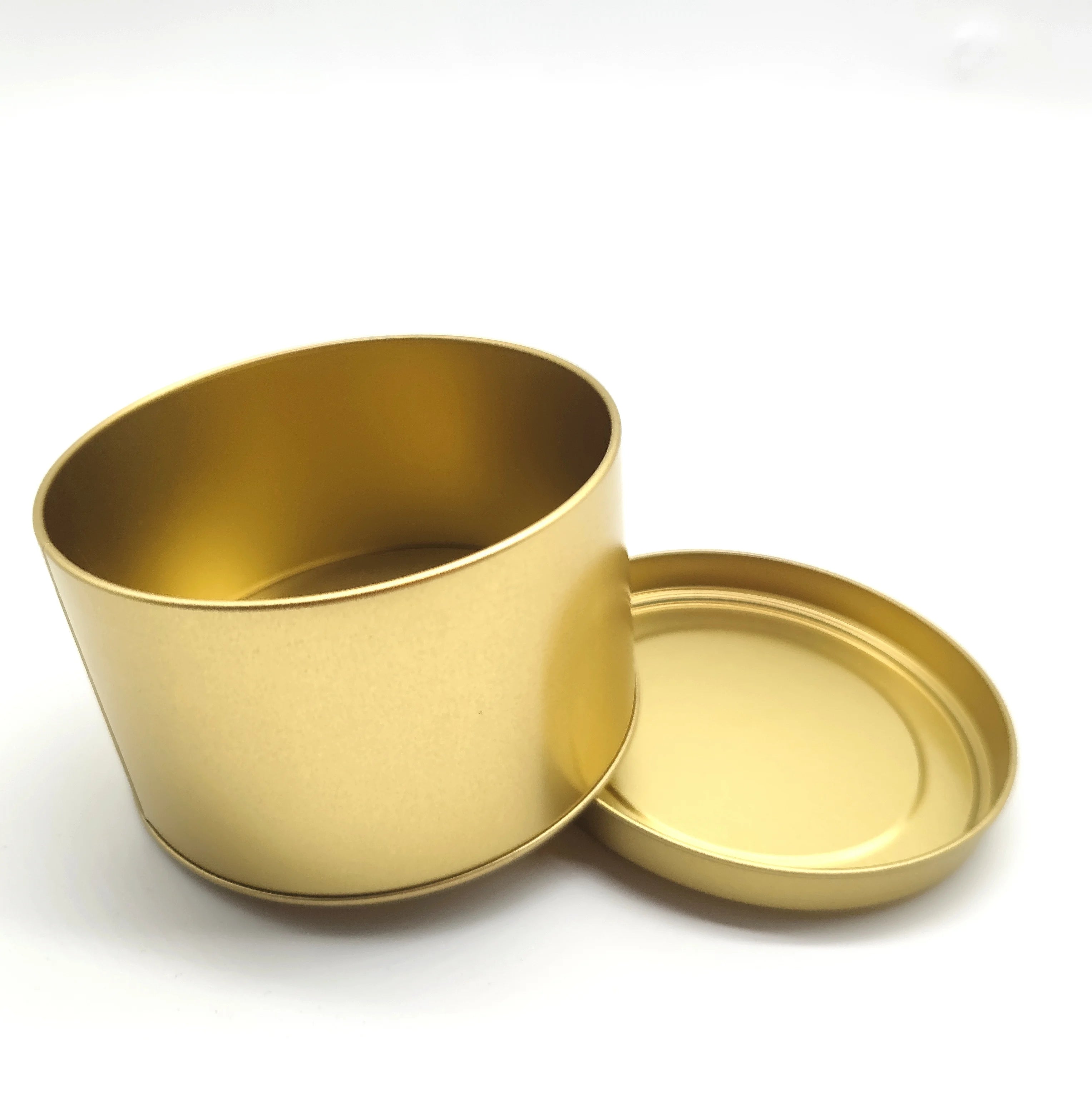 Luxury Round Metal Matte Tins Candle  Empty Container Candle Tin Box in Stock Tin Cans for Cake