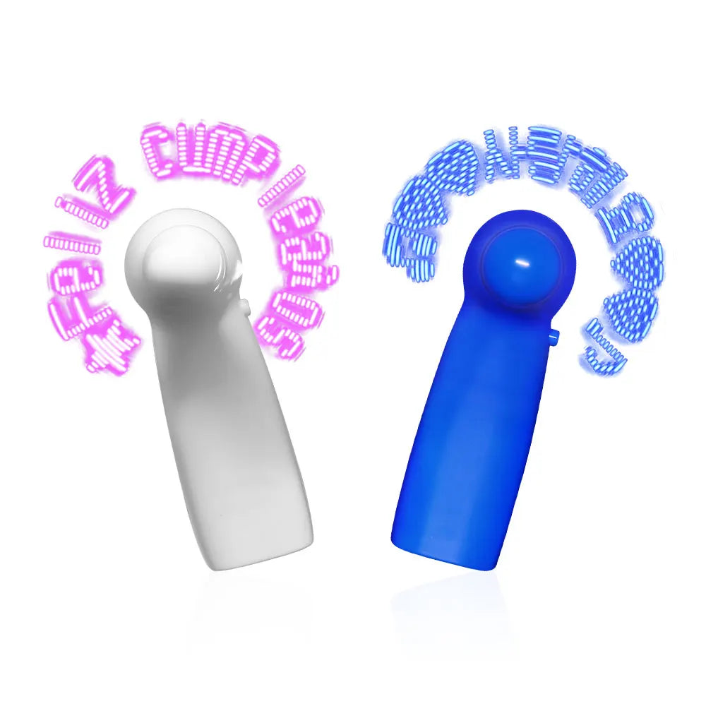 New GFLAI GFFS07 LED Folding Handheld Fan Custom Text Display Light-Up Decoration Battery Operated Diwali Easter Weddings