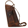 Vintage Genuine Leather Sling Bag Backpack for Men Outdoor CasuaCrossbody Shoulder Chest Day Pack Backpacks MegaBDM