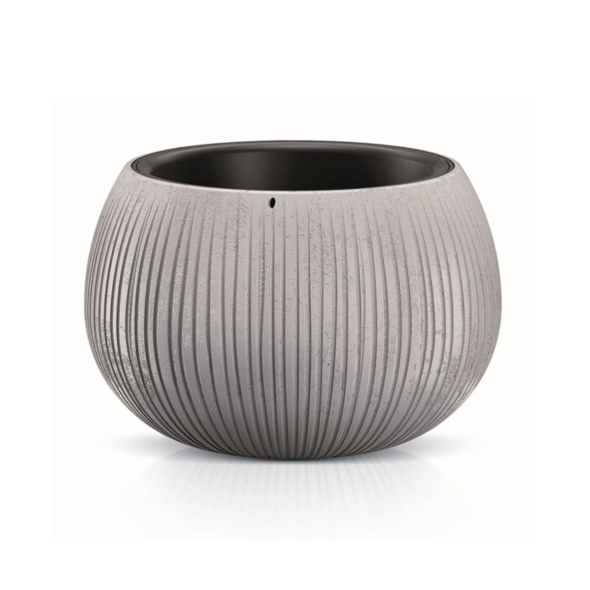 Prosperplast BETON BOWL made of plastic WITH reservoir in Cement color 11 (height) x 14.4 (width) x 14.4 (depth) cms