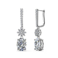 VVS Luxury Lab Grown Moissanite Diamond Women Jewelry Vintage 925 Sterling Silver Oval Cut Huggies Earrings Destiny Jewellery