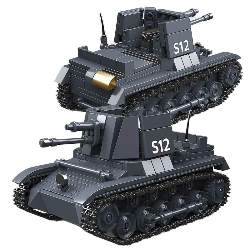New Product 1/35 Scale Model Kit 405pcs WW2 German Panzer I Tank Miniature Moc Battlefield Tank Toy Building Blocks Set
