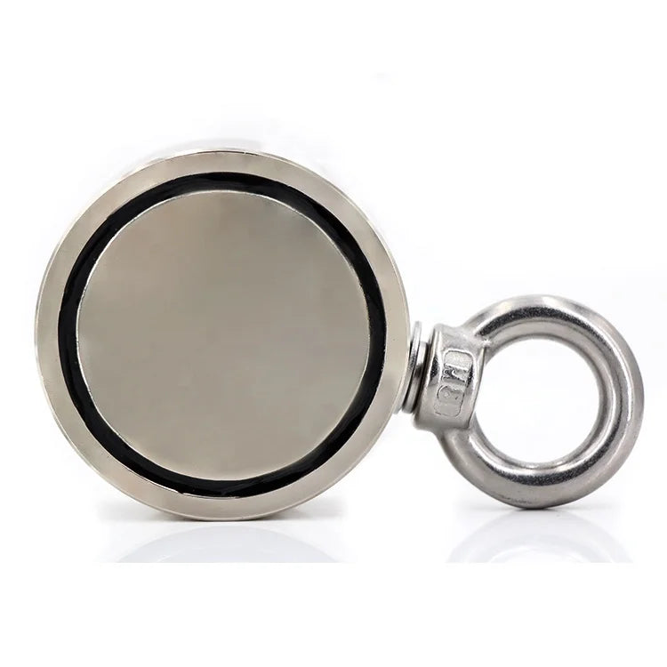 120KG D60mm Super Strong Round Ring Salvage Neodymium Retrieval Magnets for Fishing MegaBDM
