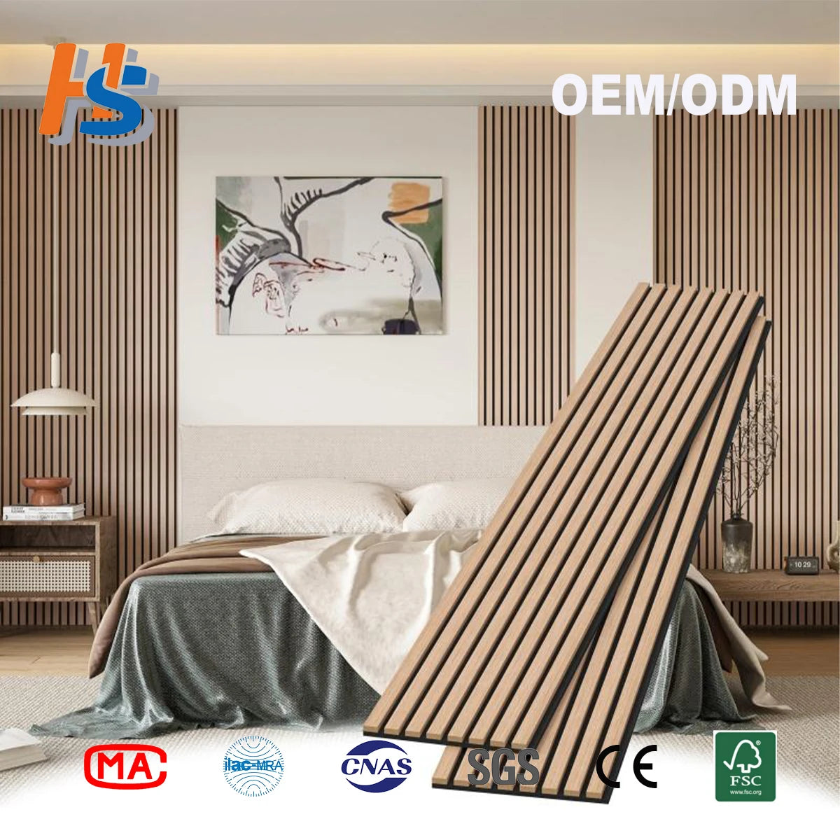 Fireproof Moisture Proof Acoustic Wall Panels Custom Size for Hotels Theaters Conference Rooms Noise Control