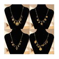 Wholesale Jewelry Stainless Steel Custom Charm Necklace 18K Gold Plated Religious Star Sun Cross Pendant Necklace for Women Gift