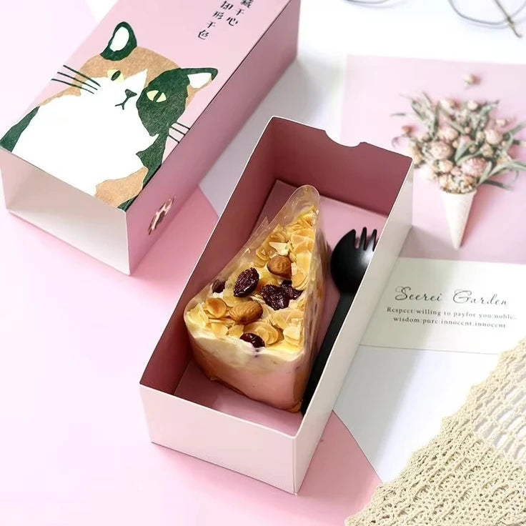 Factory Direct Bakery Paper Box Packaging Christmas Cookie Box for Slice Cake 12 Macarons Cupcakes Chewing Gum Sushi MegaBDM
