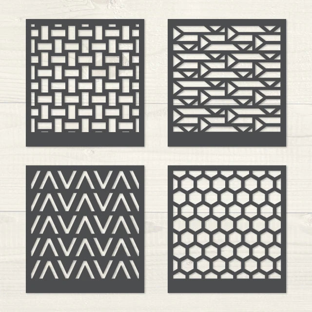 Geometric Pattern Paint Stencil Reusable Plastic Template For Crafting And Scrapbooking MegaBDM