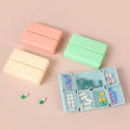 JUXINDA Portable 7-Day Magnetic Plastic Pill Box Weekly Pill Organizer with 7 Compartments for Travel Storage