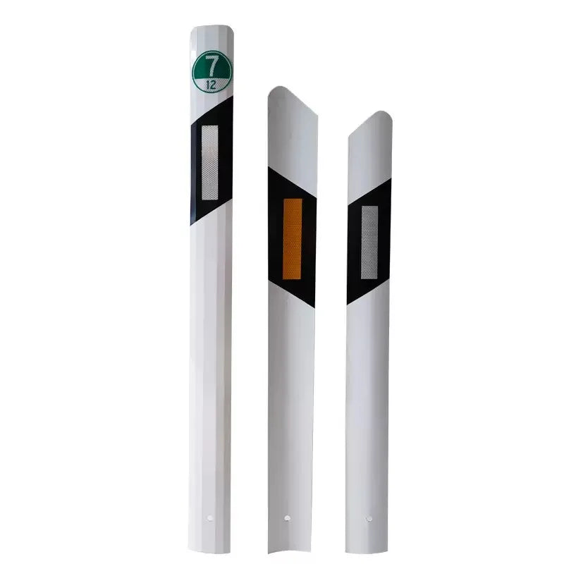 Manufacturer Price Cheap Fiberglass/PVC Triangular Prism Vertical Ground Mounted White Diamond Grade High Warning Traffic